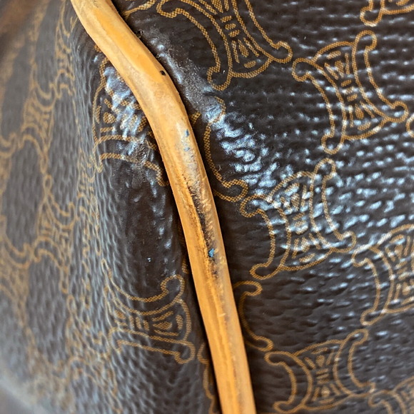 Celine Macadam Pattern Canvas Handbag Brown - Picture 3 of 6